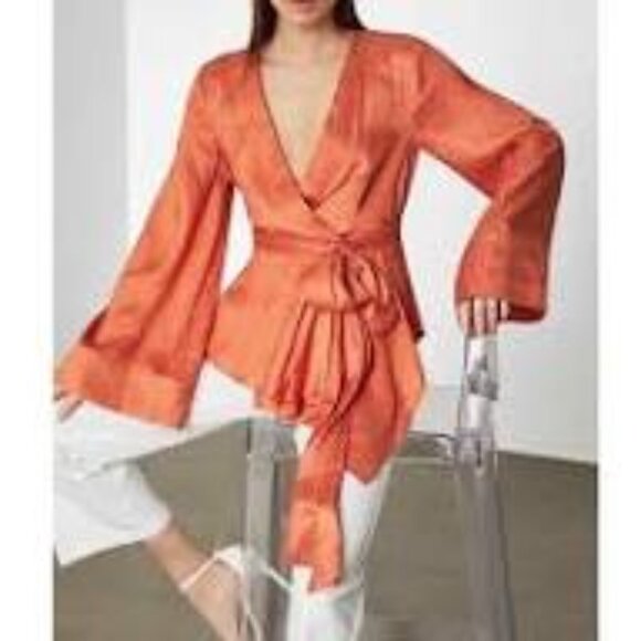 Women's designer dress with jacket BCBG COLOR ORANGE